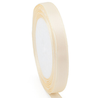 Лента атласная 1 см Пудровый 1 рулон +-23 м