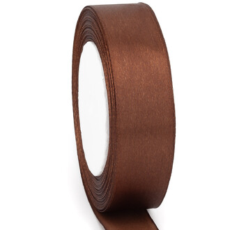 Лента атласная 2,5 см Коричневый 1 рулон +-23 м