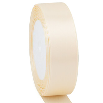 Лента атласная 2,5 см Пудровый 1 рулон +-23 м