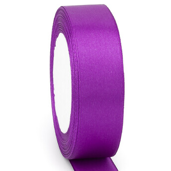 Лента атласная 2,5 см Фиолетовый 1 рулон +-23 м