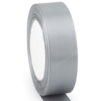 Лента атласная 2,5 см Серый 1 рулон +-23 м