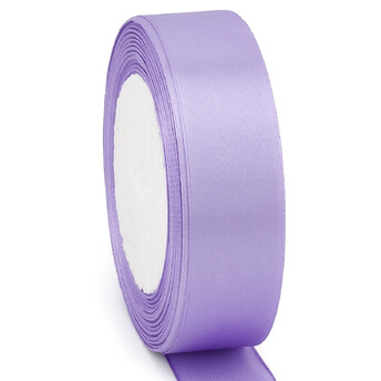 Лента атласная 2,5 см Сиреневый 1 рулон +-23 м
