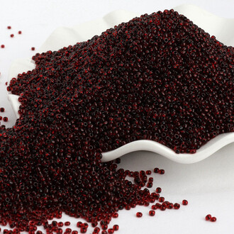 Бисер Прокрашенный 2 мм 50 г Красный с черным