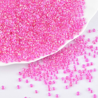 Бисер Бензиновый 2 мм 50 г Розовый