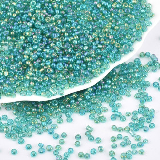 Бисер Бензиновый 2 мм 50 г Бирюзовый темный
