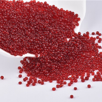 Бисер Прозрачный 2 мм 50 г Красный темный