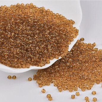 Бисер Прозрачный 2 мм 50 г Коричневый светлый