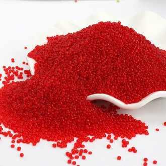 Бисер Прозрачный 2 мм 50 г Красный