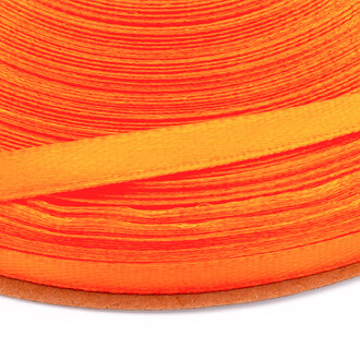Лента атласная 0,6 см Оранжевый 1 рулон +-91 м