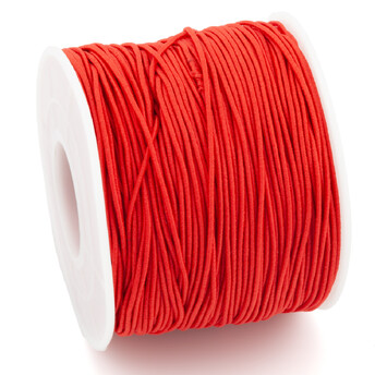 Шнур резинка 1 мм Красный 1 м