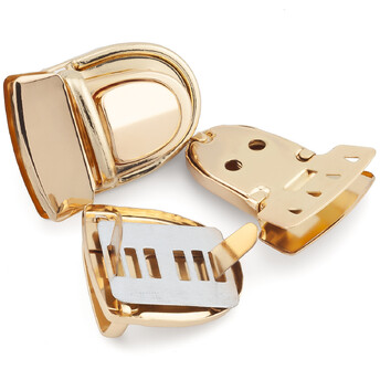 Замок для сумки с клавишей 30х41 мм 1 шт. Золотистый