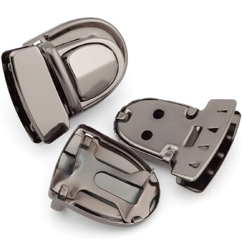 Замок для сумки с клавишей 30х41 мм 1 шт. Черный Никель