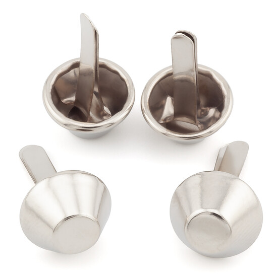 Ножки для сумки Пукли конус 2 усика 10х5 мм 4 шт. Платина