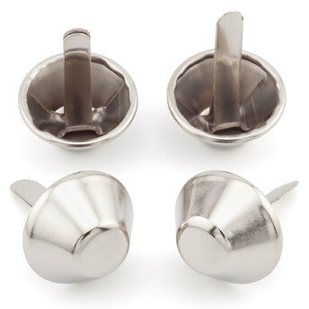 Ножки для сумки Пукли конус 2 усика 12х6 мм 4 шт. Платина