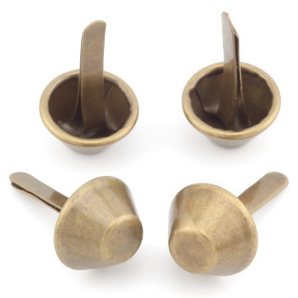 Ножки для сумки Пукли конус 2 усика 10х5 мм 4 шт. Бронзовый