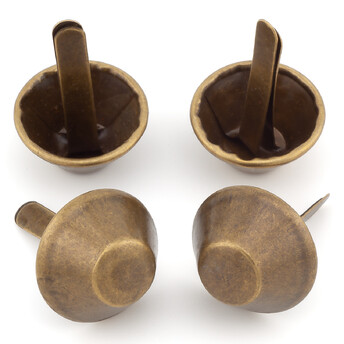 Ножки для сумки Пукли конус 2 усика 12х6 мм 4 шт. Бронзовый