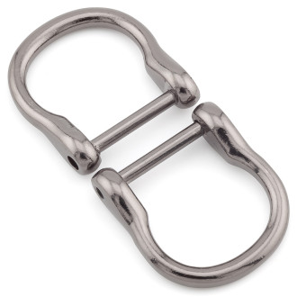 Полукольцо с штангой 30х30 мм Ø 18/22х22 мм 1 шт. Черный Никель