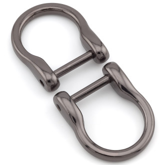 Полукольцо с штангой 25х30 мм Ø 14/18,5х21 мм 1 шт. Черный Никель