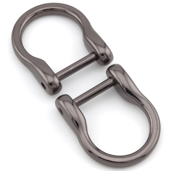 Напівкільце зі штангою 25х30 мм Ø 14/18,5х21 мм 1 шт. Чорний Нікель