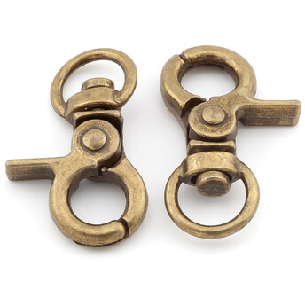 Карабин с язычком 31х17 мм Ø 9 мм 1 шт. Бронзовый