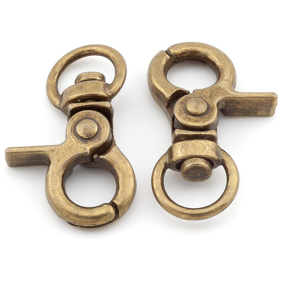 Карабин с язычком 31х17 мм Ø 9 мм 1 шт. Бронзовый