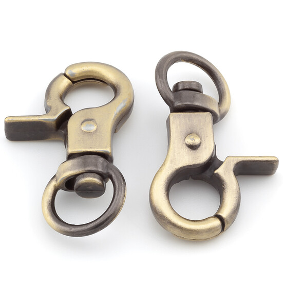 Карабін з язичком 31х17 мм Ø 9 мм 1 шт. Античне золото