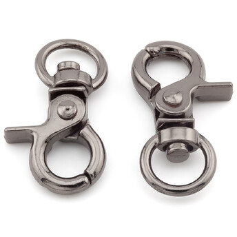 Карабин с язычком 31х17 мм Ø 9 мм 1 шт. Черный Никель