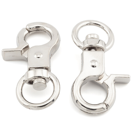 Карабин с язычком 31х17 мм Ø 9 мм 1 шт. Платина