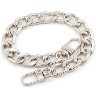 Цепочка с карабинами ручка для сумки 13,5х3,4 мм длина 30 см 1 шт. Платина