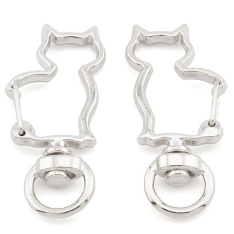 Карабин в форме Кота 19х41х3 мм 1 шт. Платина