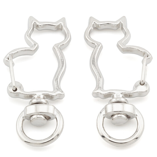 Карабин в форме Кота 19х41х3 мм 1 шт. Платина