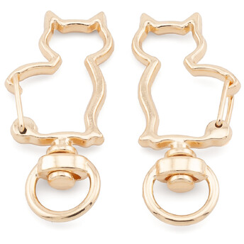 Карабин в форме Кота 19х41х3 мм 1 шт. Золотистый