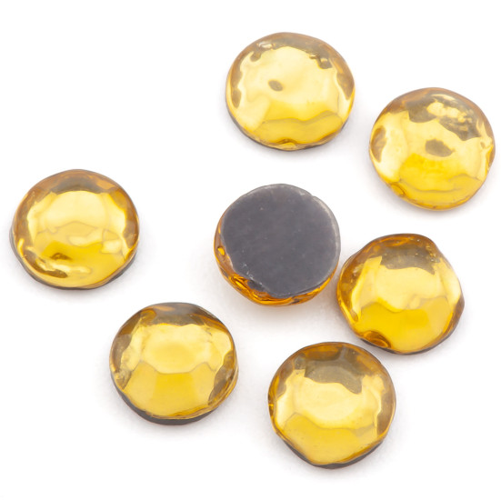 Cтразы клеевые Акрил ss16 (3,8-4,0mm) горячая фиксация 50 г Желтый