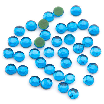 Cтразы клеевые Акрил ss8 (2-2,2mm) горячая фиксация 50 г Голубой