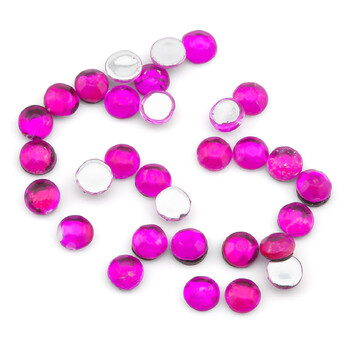 Уценка!!! Cтразы клеевые Акрил ss14 (3-3,3mm) горячая фиксация 50 г Ультра-розовый