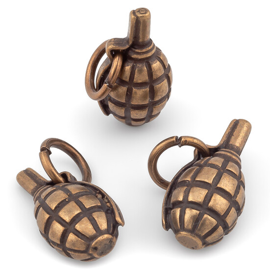 Подвеска Граната с кольцом 16х8 мм 1 шт. Бронза