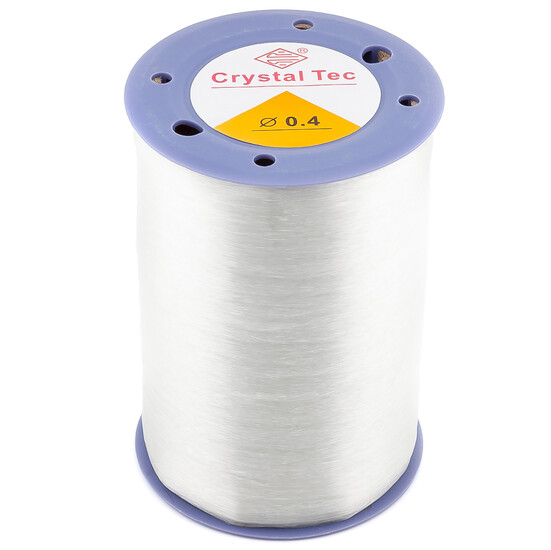 Силиконовая нить, основа для браслета 0,4 мм Прозрачный 1 катушку +-600 м