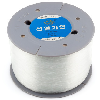 Силиконовая нить, Корея, основа для браслета 0,6 мм Прозрачный 1 катушка +-1000 м