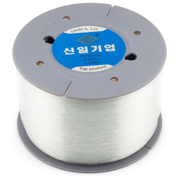 Силиконовая нить, Корея, основа для браслета 0,6 мм Прозрачный 1 катушка +-1000 м