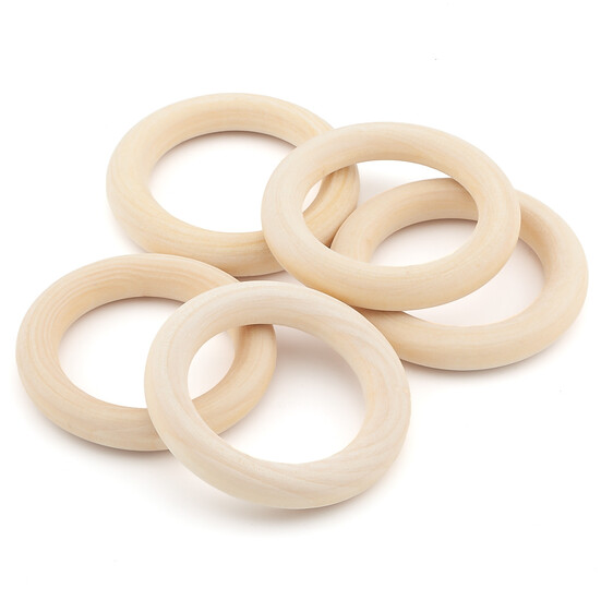 Деревянная основа круг-кольцо 55х10 мм 5 шт.