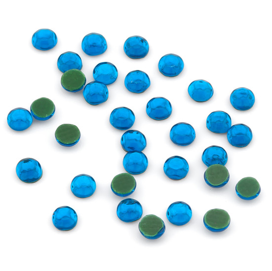 Cтразы клеевые Акрил ss16 (3,8-4,0mm) горячая фиксация 50 г Синий