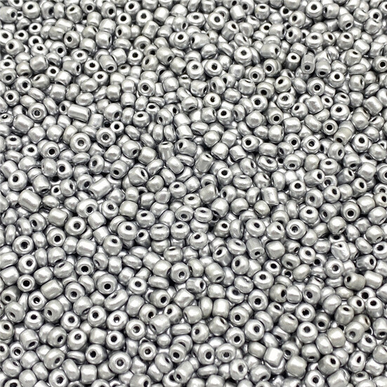 Бисер Металлик 2 мм 50 г Серебристый матовый