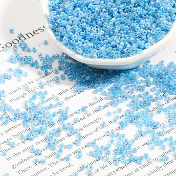 Бисер Блестящий 2 мм 50 г Голубой темный