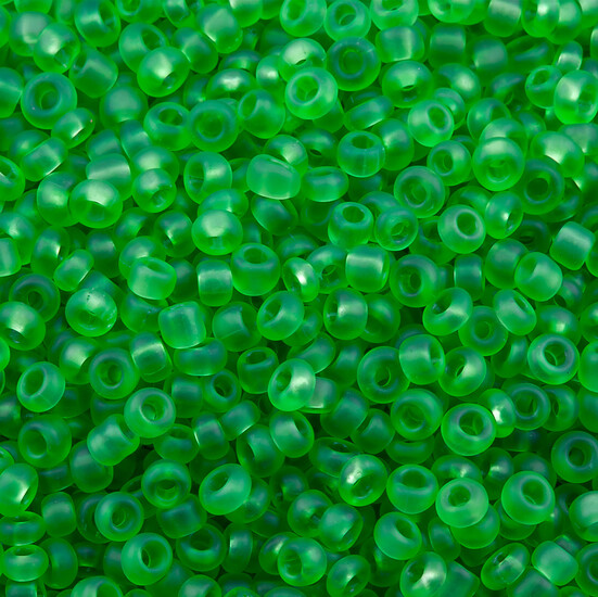 Бисер Матовый Прозрачный 2 мм 25 г Зеленый