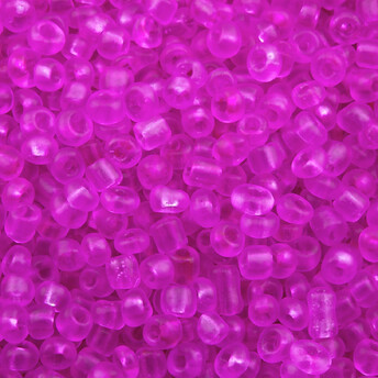 Бисер Матовый Прозрачный 2 мм 25 г Розовый