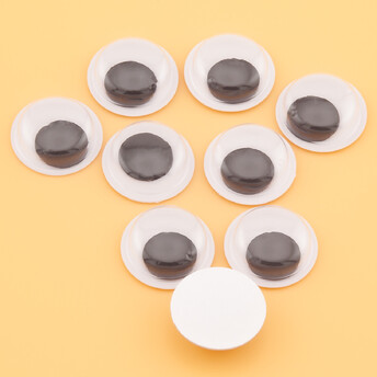 Глаза бегающие клеевые круглые 7 мм 100 пар