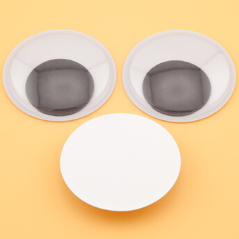 Глаза бегающие клеевые круглые 28 мм 6 пар