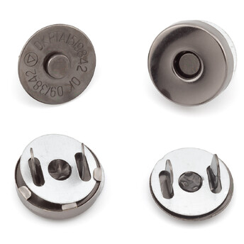 Кнопка магнитная медная 14х7 мм 4 шт. Черный Никель