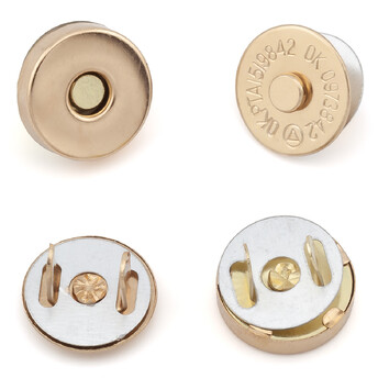 Кнопка магнитная медная 14х7 мм 4 шт. Золотистый