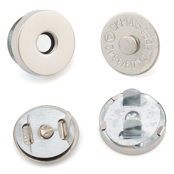 Кнопка магнитная усики 18х8 мм 4 шт. Платина